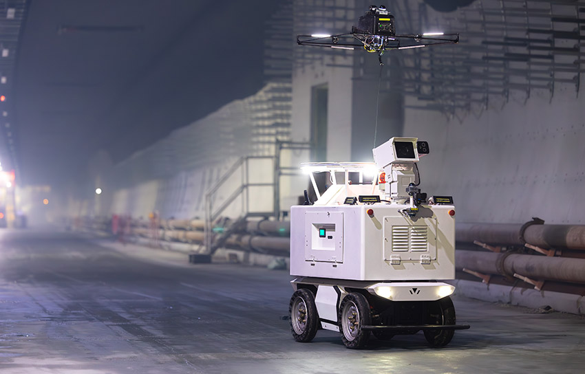 Autonomous Air-ground Cooperative Tunnel Inspector